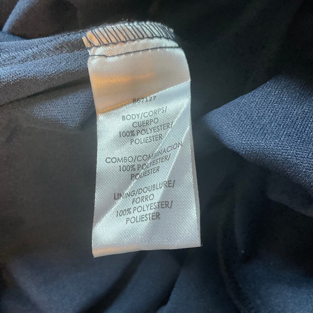 JS Collections Embroidered Lace Short Sleeve Evening Gown Blue Size 6 Dress - Picture 9 of 10